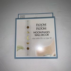 Boho hippy gold moon phases decor
